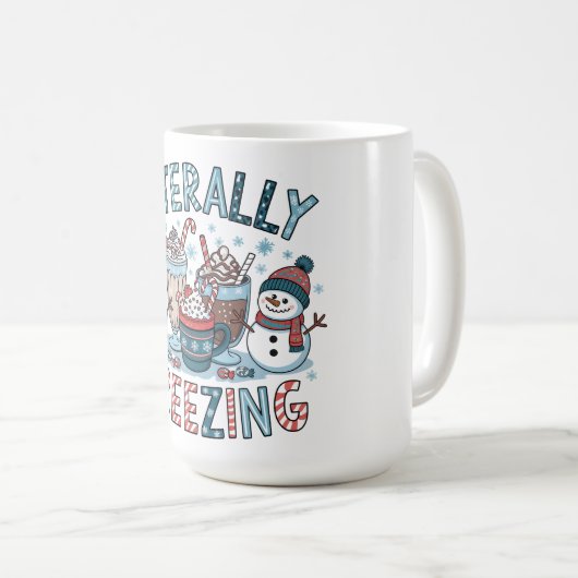 wörtlich Freezing Kaffeetasse (VorderseiteRechts)