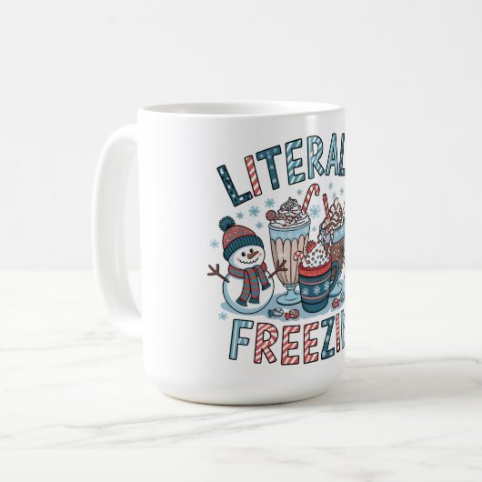 wörtlich Freezing Kaffeetasse (Vorderseite Links)