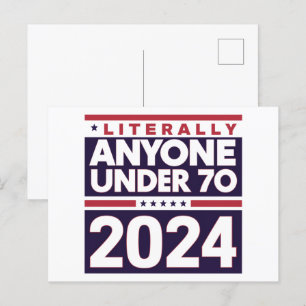 Wörtlich jeder andere 2024 Präsident USA-Wahl  Postkarte