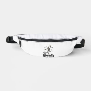 Wörtlich totes Vintage-Skelett-Humor-Shirt-Design Bauchtasche