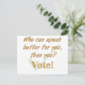 Wortmeldung und Abstimmung Postkarte (Stehend Vorderseite)