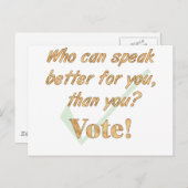 Wortmeldung und Abstimmung Postkarte (Vorne/Hinten)