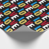 Wortmuster der Liebe Geschenkpapier (Ecke)