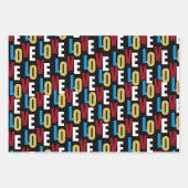 Wortmuster der Liebe Geschenkpapier Set (Vorderseite 3)