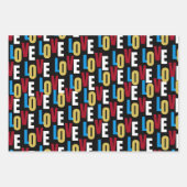 Wortmuster der Liebe Geschenkpapier Set (Vorderseite 2)