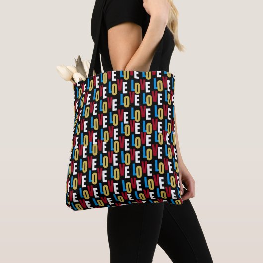 Wortmuster der Liebe Tasche (Von Nahem)