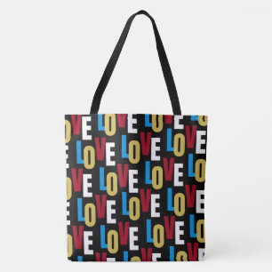 Wortmuster der Liebe Tasche