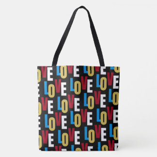 Wortmuster der Liebe Tasche