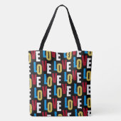 Wortmuster der Liebe Tasche (Rückseite)