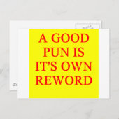 Wortspiel Postkarte (Vorne/Hinten)