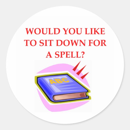 Wortspiel Runder Aufkleber (Vorderseite)