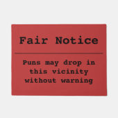 Wortspiel-wachsame Fußmatte (Vorderseite)