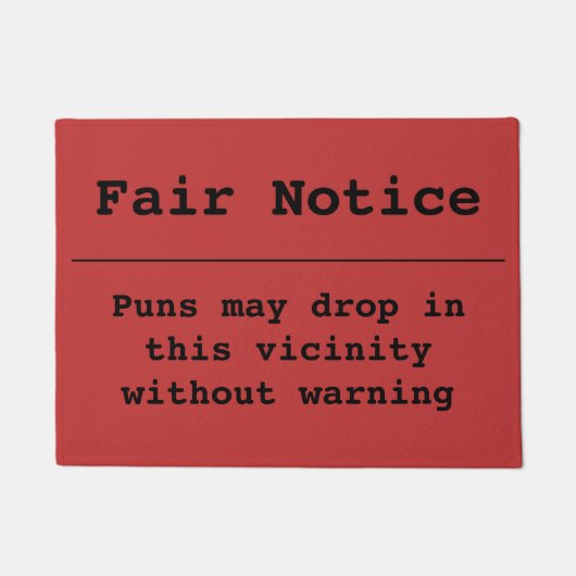 Wortspiel-wachsame Fußmatte (Vorderseite)