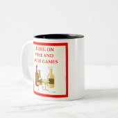 Wortspiele Zweifarbige Tasse (Vorderseite Links)
