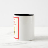 Wortspiele Zweifarbige Tasse (Mittel)
