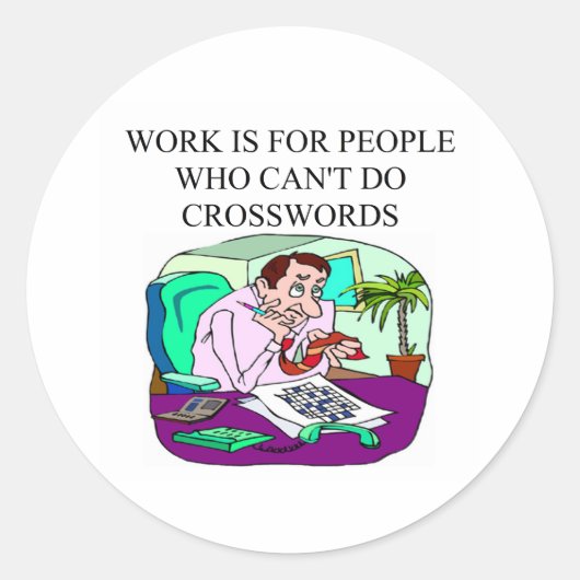 Wortspielerdesign Runder Aufkleber (Vorderseite)