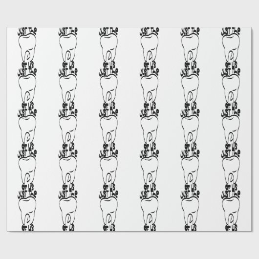 Wortspielzahn Geschenkpapier (Flach)