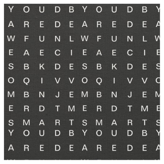 Wortsuche (inspirierend) schwarz stoff (Nahaufnahme)