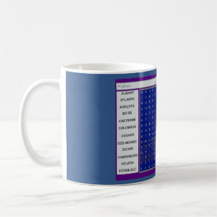 Wortsuche-Rätsel Kaffeetasse