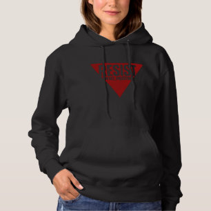 Wortwiderstand mit invertiertem roten Dreieck Hoodie