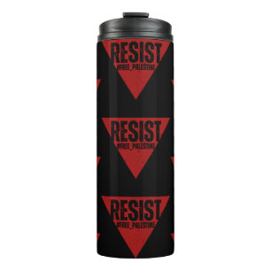 Wortwiderstand mit invertiertem roten Dreieck Thermosbecher