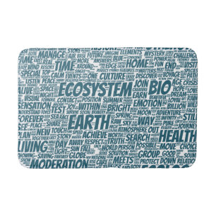 Wortwolke Text Modell Biodiversität Badematte