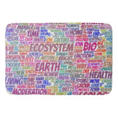 Wortwolke Text Modell Biodiversität Badematte (Vorderseite)