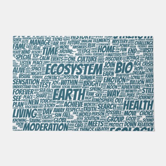 Wortwolke Text Modell Biodiversität Fußmatte (Vorderseite)
