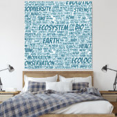 Wortwolke Text Modell Biodiversität Leinwanddruck (Insitu (Schlafzimmer))