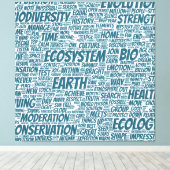 Wortwolke Text Modell Biodiversität Leinwanddruck (Insitu (Holzboden))