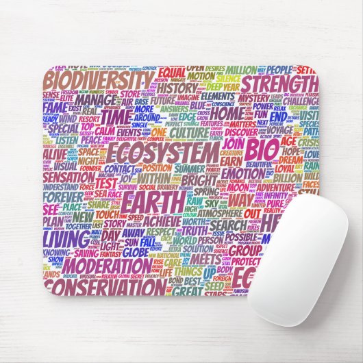 Wortwolke Text Modell Biodiversität Mousepad (Mit Mouse)