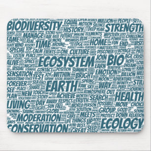 Wortwolke Text Modell Biodiversität Mousepad