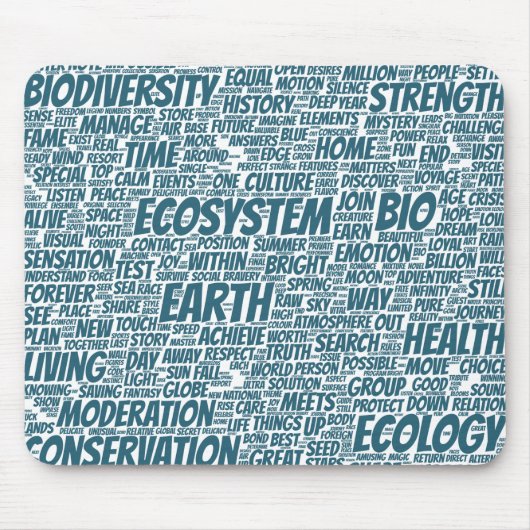 Wortwolke Text Modell Biodiversität Mousepad (Vorne)