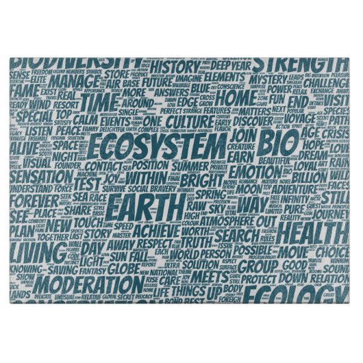 Wortwolke Text Modell Biodiversität Schneidebrett (Vorderseite)