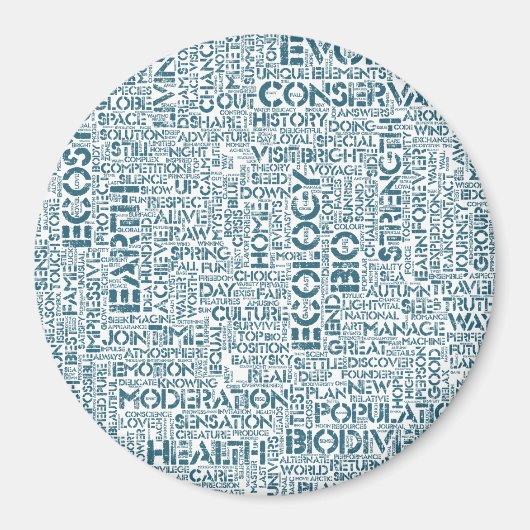 Wortwolke Text Motiv Biodiversität Magnet (Vorne)