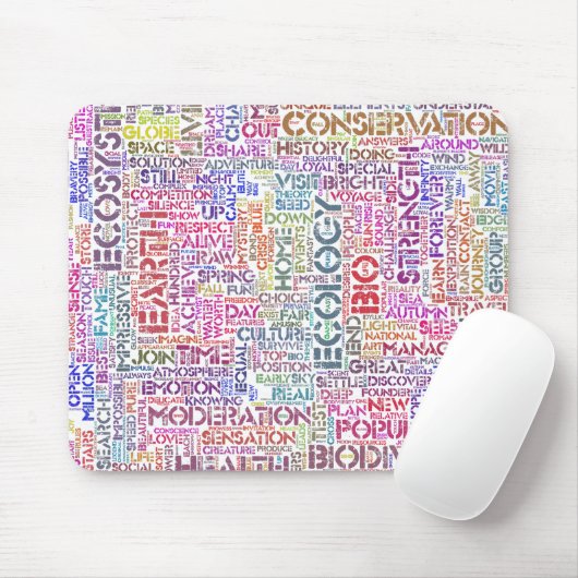 Wortwolke Text Motiv Biodiversität Mousepad (Mit Mouse)