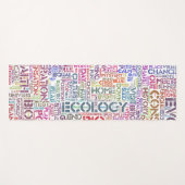 Wortwolke Text Motiv Biodiversität Yogamatte (Vorderseite (Horizontal))