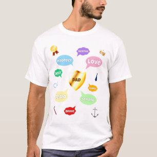 Wortwolken zum Vatertag Bester Papa König Krone Li T-Shirt