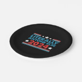 Wortwörtlich jeder 2024 Präsident USA Wahl Pappteller (Schrägansicht)