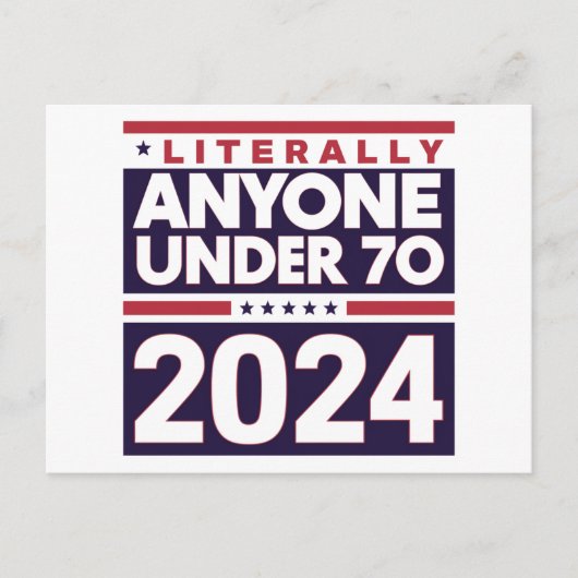 Wortwörtlich jeder 2024 Präsident USA Wahl Postkarte (Vorderseite)