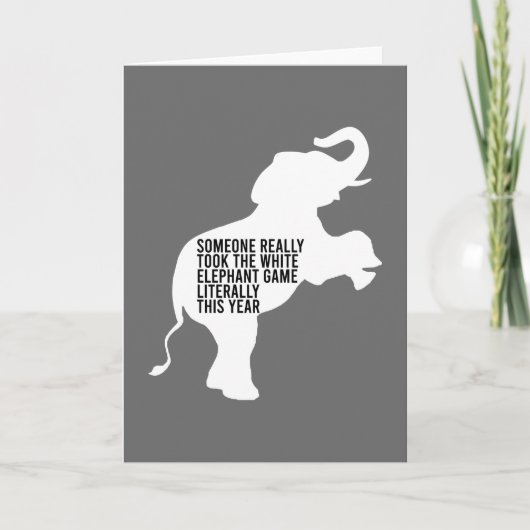Wortwörtlich schlimmste Geschenke für die weißen E Karte (Vorderseite)