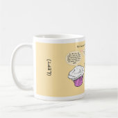 "Worüber Cupcakes sprechen" Tasse (Links)