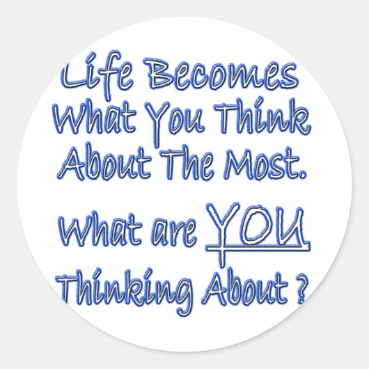 Worüber denkst du? runder aufkleber (Vorderseite)