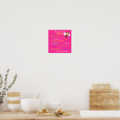 Worüber ich Liebe habe. . . Poster für Mädchen (Küche)