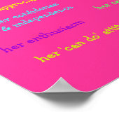 Worüber ich Liebe habe. . . Poster für Mädchen (Ecke)