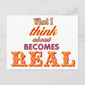 Worüber ich nachdenke wird echte Postkarte (Vorderseite)