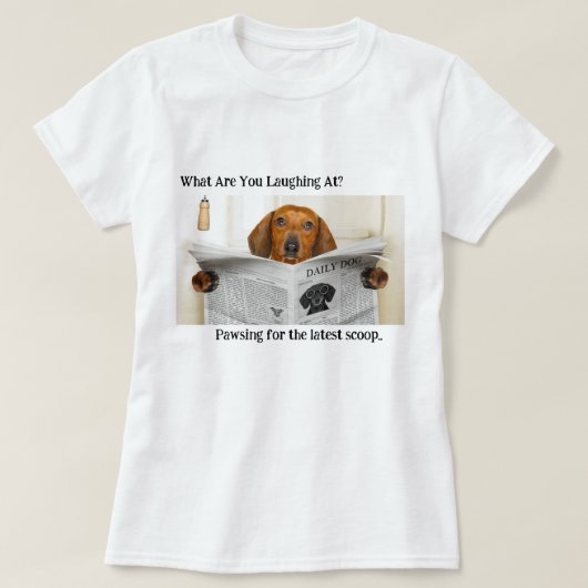 Worüber lachst du? T-Shirt (Design vorne)