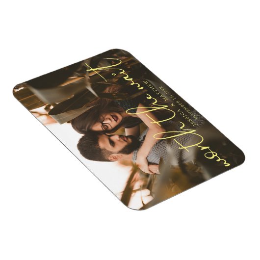 Worum es sich bei Wait Wedding Foto Script Modern Magnet (Rechte Seite)