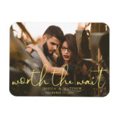 Worum es sich bei Wait Wedding Foto Script Modern Magnet (Horizontal)