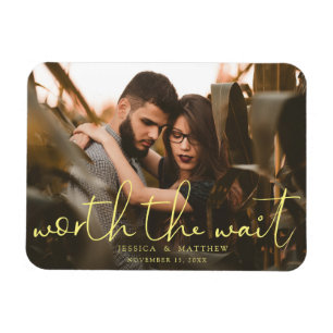 Worum es sich bei Wait Wedding Foto Script Modern Magnet